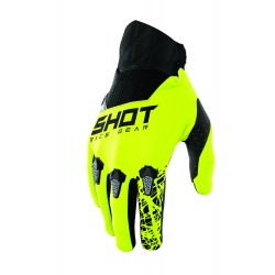 SHOT STORM MX rukavice šedo / žlté neon