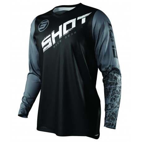 SHOT SLAM MX dres čierno/šedý