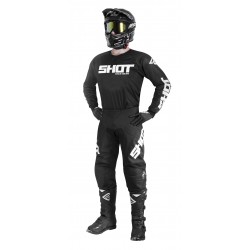 SHOT RAW čierny MX komplet dres + nohavice