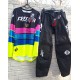FREEGUN SPEED žlto/modro/ružový MX komplet dres + nohavice