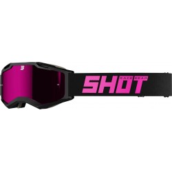SHOT IRIS 2.0 solid ružové fluo MX okuliare - zrkadlové sklo