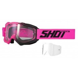 SHOT ASSAULT FUSION neon ružové matné MX okuliare