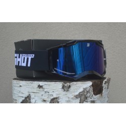 SHOT ASSAULT 2.0 čierne, zrkadlové modré MX okuliare