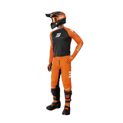 SHOT Escape oranžový MX komplet dres + nohavice