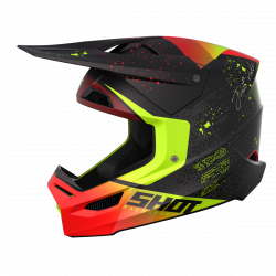 SHOT SCOPE fluo žltá lakovaná MX prilba