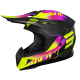 SHOT X-TREM žlto fluo ružová matná MX prilba