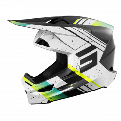 SHOT SCOPE fluo žltá lakovaná MX prilba