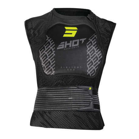 SHOT AIRLIGHT 2.0 čierno/žltý hrudný a chrbticový homologovaný chránič tela