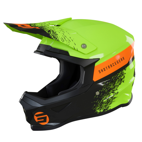 SHOT CAMO žltá fluo MX prilba