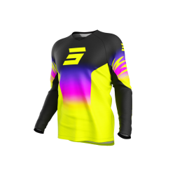 SHOT DRAW LEAGUE žltý fluo detský dres